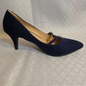 Navy Suade Dress Heels